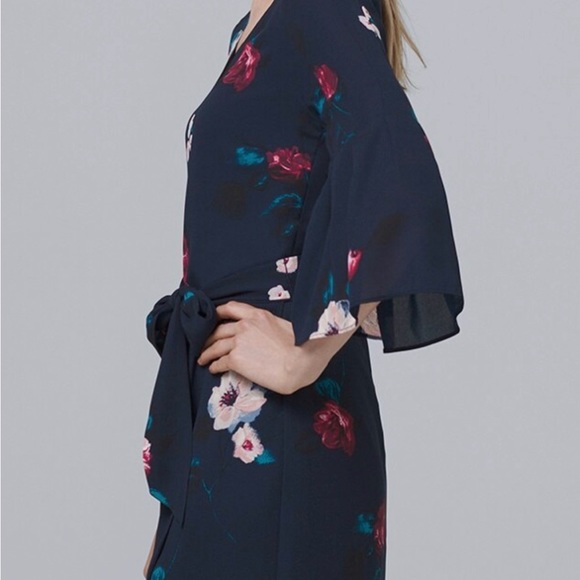 WHBM Bell-Sleeve Soft Floral-Print Shift Dress - Picture 6 of 16